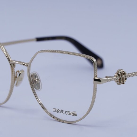 Roberto Cavalli VRC048 0300 Eyeglasses Shiny Rose Gold 56mm Cat Eye Frame - Picture 9 of 11